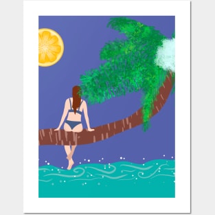 Woman at the beach 10 Posters and Art